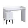 Hanah Home Dec0088 Mesa de Estudio Blanca de 100cm en Tablero de Partículas Recubierto de Melamina